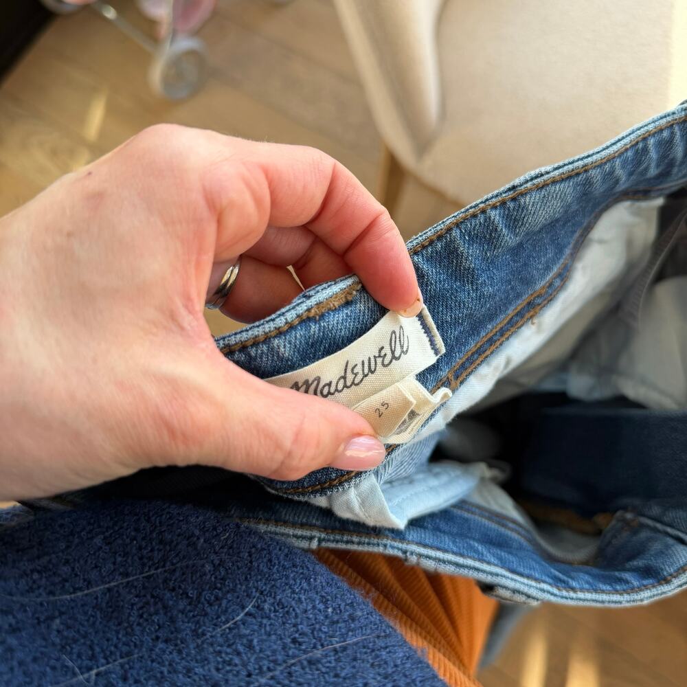 Madewell Tapered Denim Trousers High Rise Casual Jeans Blue 25 - Picture 11 of 11